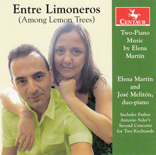 the album cover for Martin / Martin / Meliton - Among Lemon Trees: Two-Piano Music