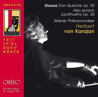 the album cover for Strauss / Streng / Vienna Philharmonic / Von Karaj - Don Quixote Op. 35 - Also Sprach Zarathustra Op. 3