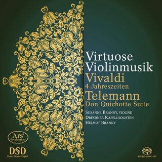 the album cover for Telemann / Branny / Dresdner Kapellsolisten - Vivaldi & Telemann: Virtuose Violinmusik