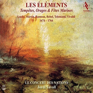 the album cover for J Rebel / Le Concert Des Nations / Savall,Jordi - Les Elements - Tempetes Orages & Fetes Marines