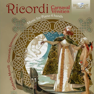 the album cover for Gabriella Morelli & Simonacci,Giancarlo - Giulio Ricordi: Music for Piano 4 Hands