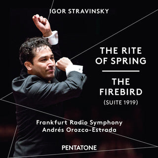 the album cover for Stravinsky / Frankfurt Radio Symphony / Orozco - Stravinsky: The Rite of Spring - The Firebird