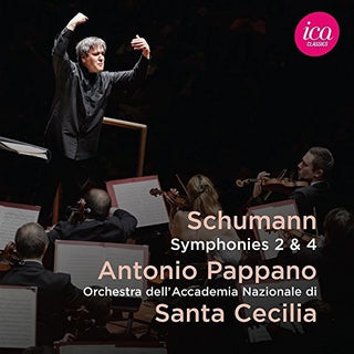 the album cover for Schumann / Orchestra Dellaccademia - Schumann: Symphonies 2 & 4
