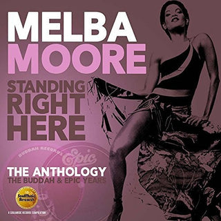the album cover for Melba Moore - Standing Right Here: Anthology - Buddah & Epic