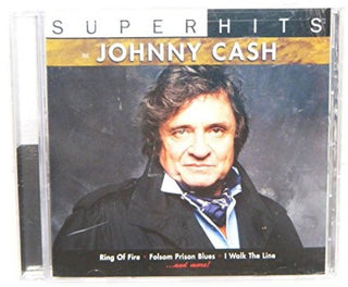 the album cover for Johnny Cash - Super Hits
