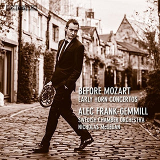the album cover for Alec Gemill Frank - Before Mozart / Early Horn Concertos
