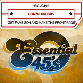 the album cover for Donnie Brooks - Big John / Get Fame Son And Make It To The Front Page