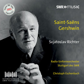 the album cover for Gershwin / Richter / Eschenbach - Svjatoslav Richter plays Saint-Saens & Gershwin