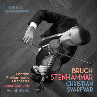 the album cover for Christian Svarfvar - Bruch & Stenhammer: Violin Work