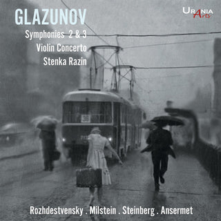 the album cover for NATHAN MILSTEIN - Alexandr Glazunov: Symphonies 2 & 3 Violin Concerto Stenka Razin