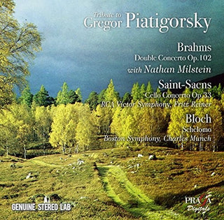 the album cover for Gregor Piatigorsky - Tribute To Gregor Piatigorsky - Works By Brahms, Saint-Saens And Bloch