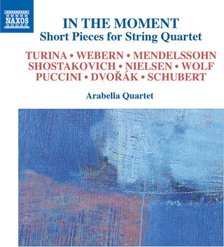 the album cover for Schubert / Dvorak / Shostakovich - In the Moment Short Pieces for String Quartet