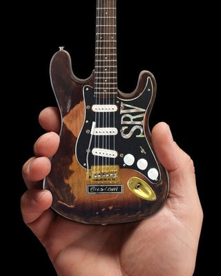 Axe Heaven Stevie Ray Vaughan Fender Stratocaster Distressed SRV Custom Mini Guitar Replica SRV-040