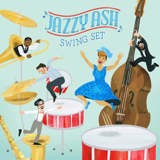 the album cover for Jazzy Ash - Swing Set
