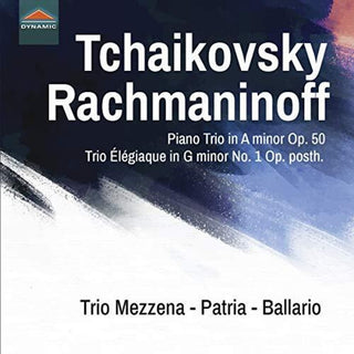 the album cover for Rachmaninoff / Mezzena / Ballario - Piano Trio in a Minor 50