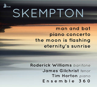 the album cover for Skempton / Williams / Ensemble 360 - Man & Bat / Piano Concerto