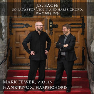 the album cover for J Bach S / Fewer / Knox - Sonatas for Violin & Harpsichord