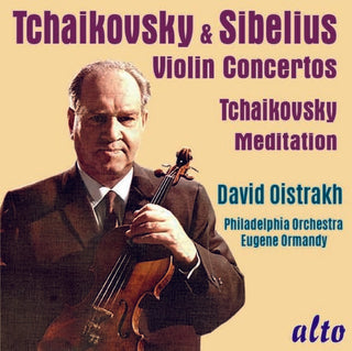 the album cover for David Oistrakh / Philadelphia Orchestra - Tchaikovsky & Sibelius Violin Concertos Meditation from Souvenir d'un