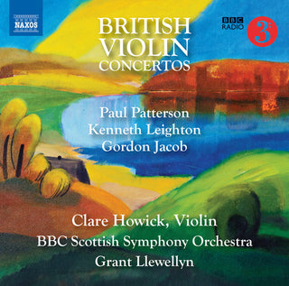 the album cover for Jacob / Howick / Llewellyn - British Violin Concertos