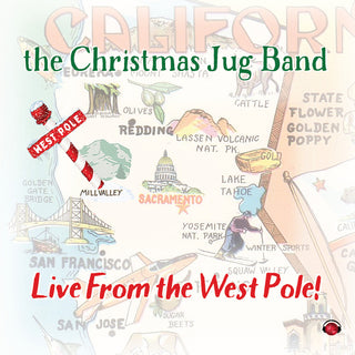the album cover for The Christmas Jug Band - Live From The West Pole