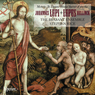 the album cover for Brabant Ensemble & Stephen Rice - Hellinck: Missa Surrexit pastor; Lupi: Te Deum laudamus