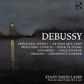 the album cover for Debussy / Lasry - Piano Music