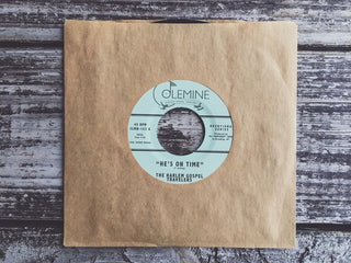 the album cover for The Harlem Gospel Travelers - He's On Time / Wash Me, Lord