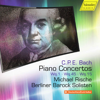 the album cover for C Bach PE / Rische / Solisten - Piano Concertos 5