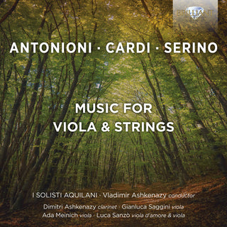 the album cover for Antonioni / Ashkenazy / Saggini - Music for Viola & Strings