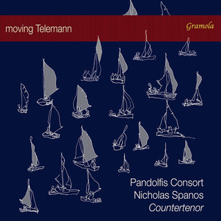 the album cover for Telemann / Spanos / Pandolfis Consort - Moving Telemann