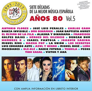 the album cover for 7 Decadas De La Mejor Musica Espanola Anos 80 V5 - 7 Decadas De La Mejor Musica Espanola Anos 80 Vol 5 / Various