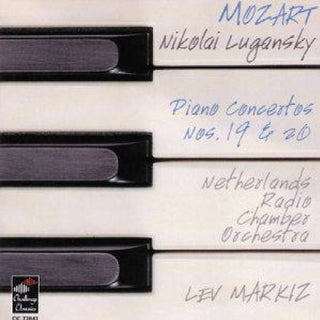 the album cover for Lev Markiz - Piano Concertos 19 & 20