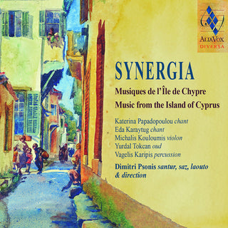 the album cover for Dimitri Psonis - Synergia - Music From The Island Of Cyprus