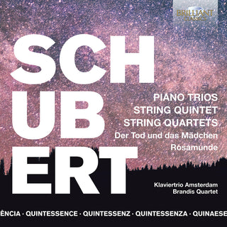 the album cover for Schubert / Brandis Quartet / Klaviertrio Amsterdam - Quintessence Schubert