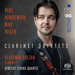 the album cover for Hindemith / Soltant / Utrecht String Quartet - Clarinet Quintets