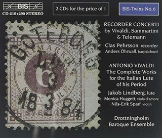 the album cover for Vivaldi / Sammartini / Telemann / Pehrsson - Recorder Concerti / Lute Music