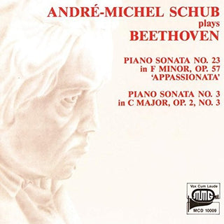 the album cover for André-Michel Schub - Schub Plays Beethoven