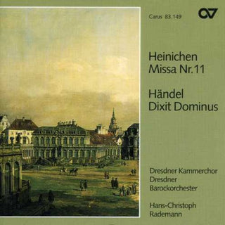 the album cover for Heinchein/Handel - Mass 11 / Dixit Dominus