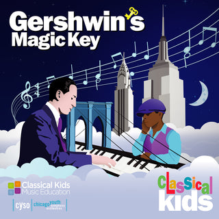 the album cover for Classical Kids - Gershwin's Magic Key