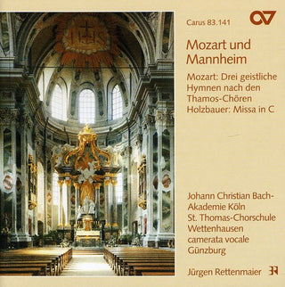 the album cover for Mozart/Mannheim - Mass in C / 3 Sacred Hymns