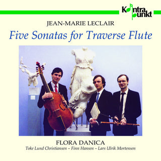 the album cover for Leclair / Christiansen / Hansen - 5 Sonatas for Trans. Flute