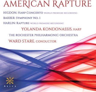 the album cover for Barber / Kondonassis / Rochester Philharmonic Orch - American Rapture