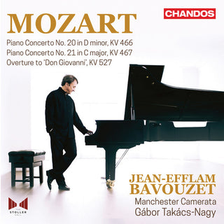the album cover for Mozart / Bavouzet / Manchester Camerata - Piano Concertos 4