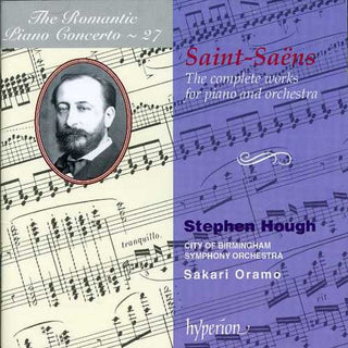 the album cover for C. SAINT-SAENS - Complete Works for Piano & Orchestra