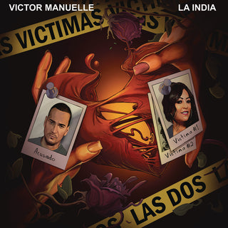the album cover for Victor Manuelle  & La India - Victimas Las Dos