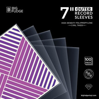 Big Fudge 7-inch Vinyl Record Outer Sleeves Poly 100 Pack Crystal Clear