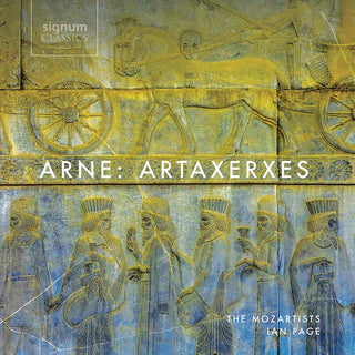the album cover for Arne / Mozartists / Page - Artaxerxes