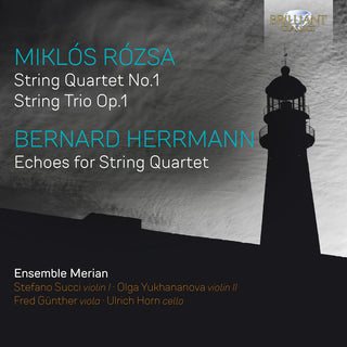 the album cover for Herrmann / Ensemble Merian - Music For String Quartet