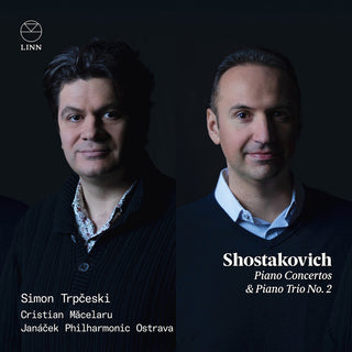 the album cover for Shostakovich / Trpceski / Macelaru - Piano Concertos