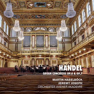 the album cover for Handel / Haselbock / Joseph - Organ Concertos 4 & 7 (2pk)